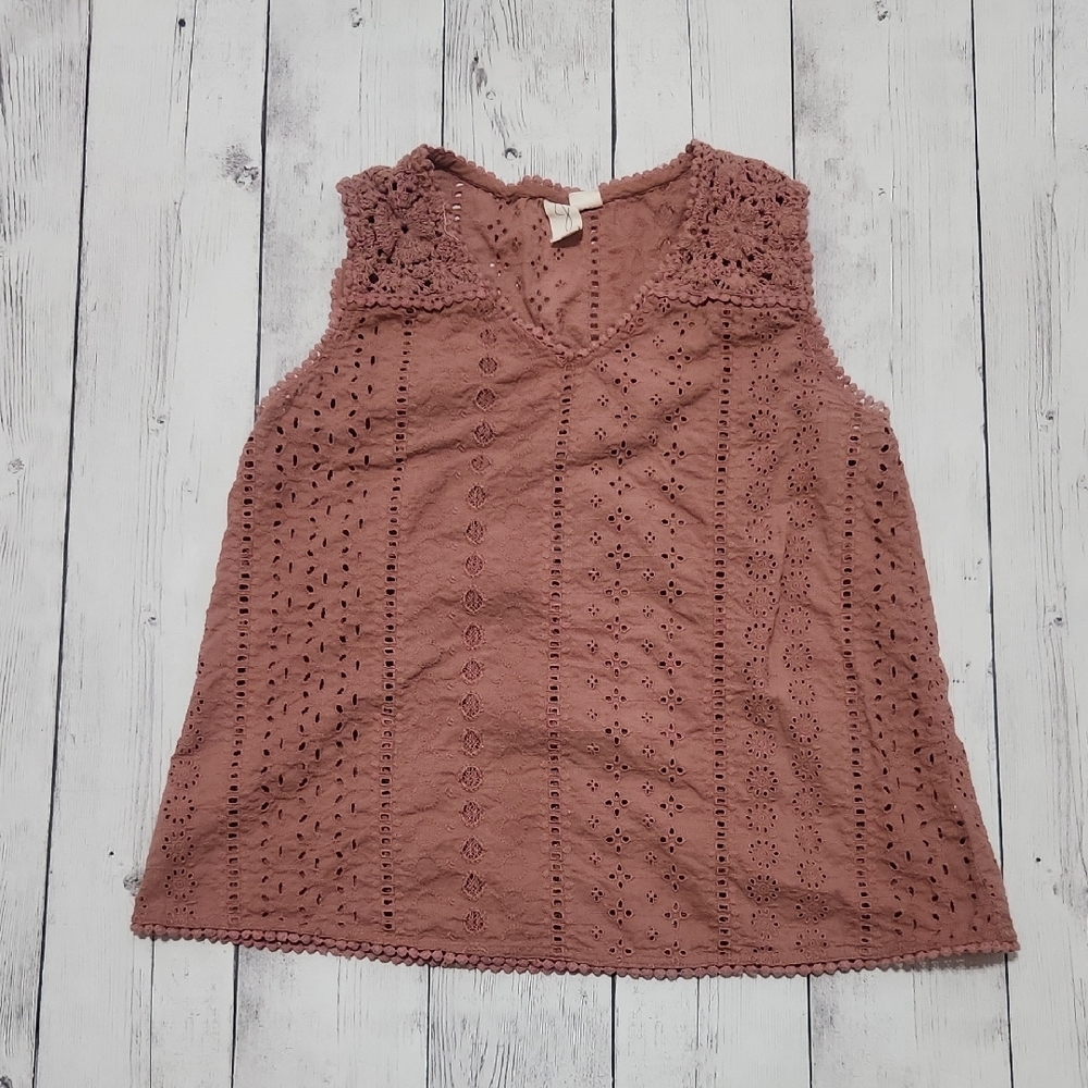 Joie Womens Medium Dusty Rose Colored Tank Top Like Blouse